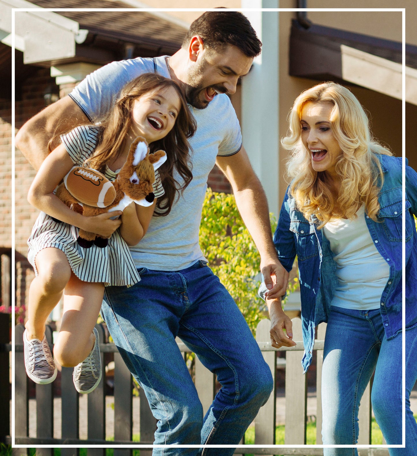 SUPER SOFT PLUSH - STANDING DEER SMALL WITH FOOTBALL PLUSH