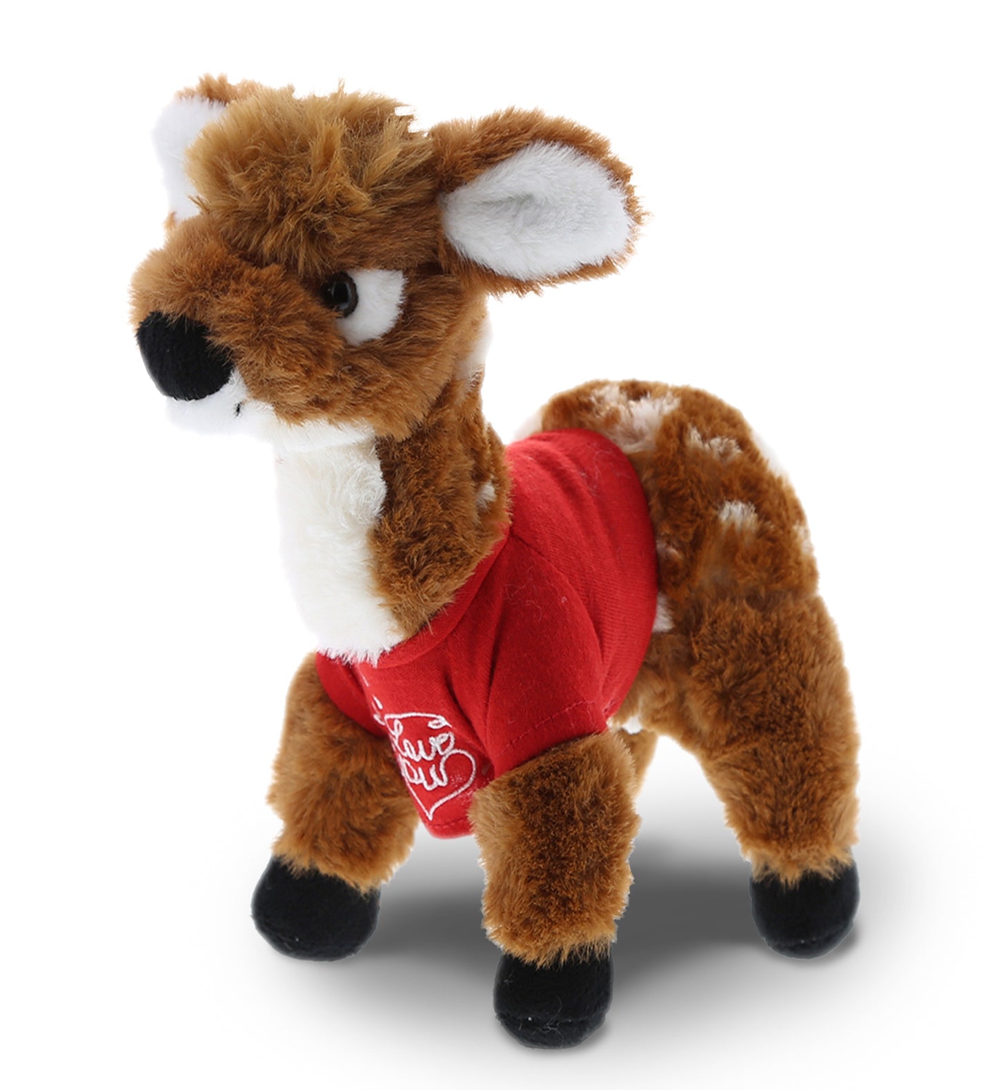 PLUSH I LOVE YOU RED SHIRT- SUPER SOFT PLUSH - STANDING DEER SMALL