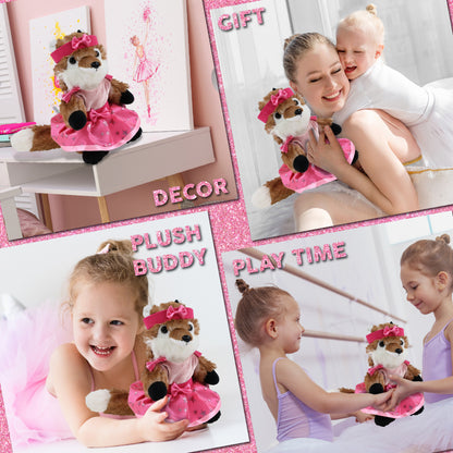 SUPER SOFT PLUSH - FOX WITH BALLERINA DRESS UP