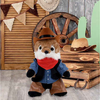 SUPER SOFT PLUSH - FOX With COWBOY Dress Up