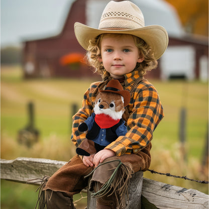 SUPER SOFT PLUSH - FOX With COWBOY Dress Up