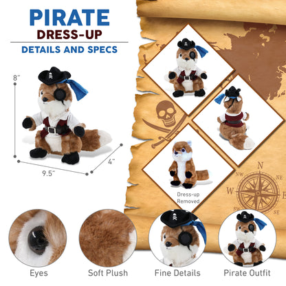 SUPER SOFT PLUSH - FOX PIRATE DRESS UP