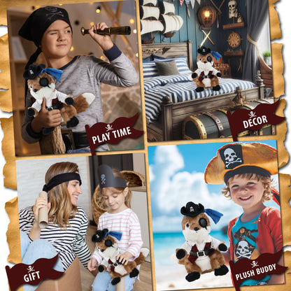 SUPER SOFT PLUSH - FOX PIRATE DRESS UP