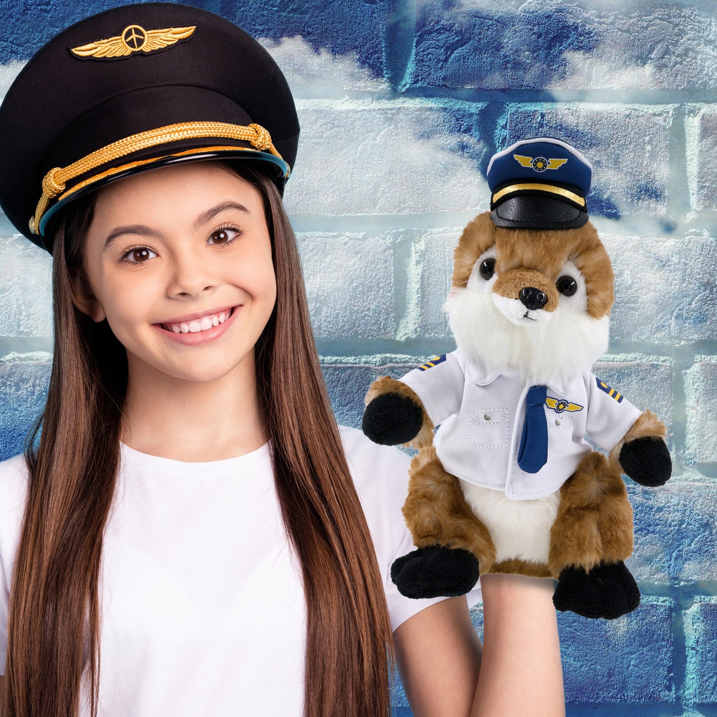 SUPER SOFT PLUSH - FOX PILOT DRESS UP