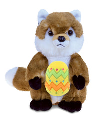 DolliBu Super Soft Cute Fox with Yellow Easter Egg Plush Toy - 9.5 Inches
