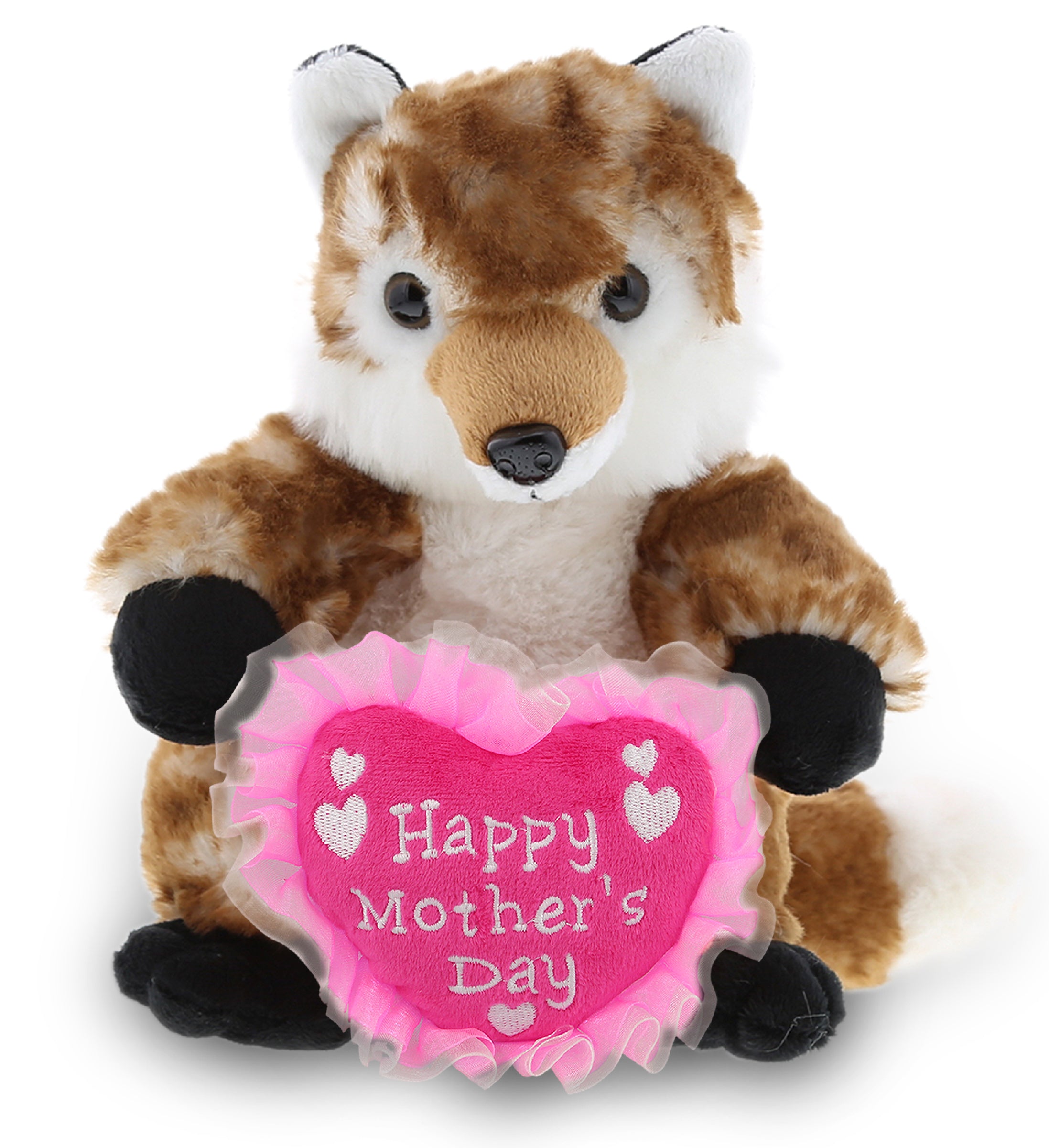 PLUSH MOTHERS DAY HEART - SUPER SOFT PLUSH - FOX