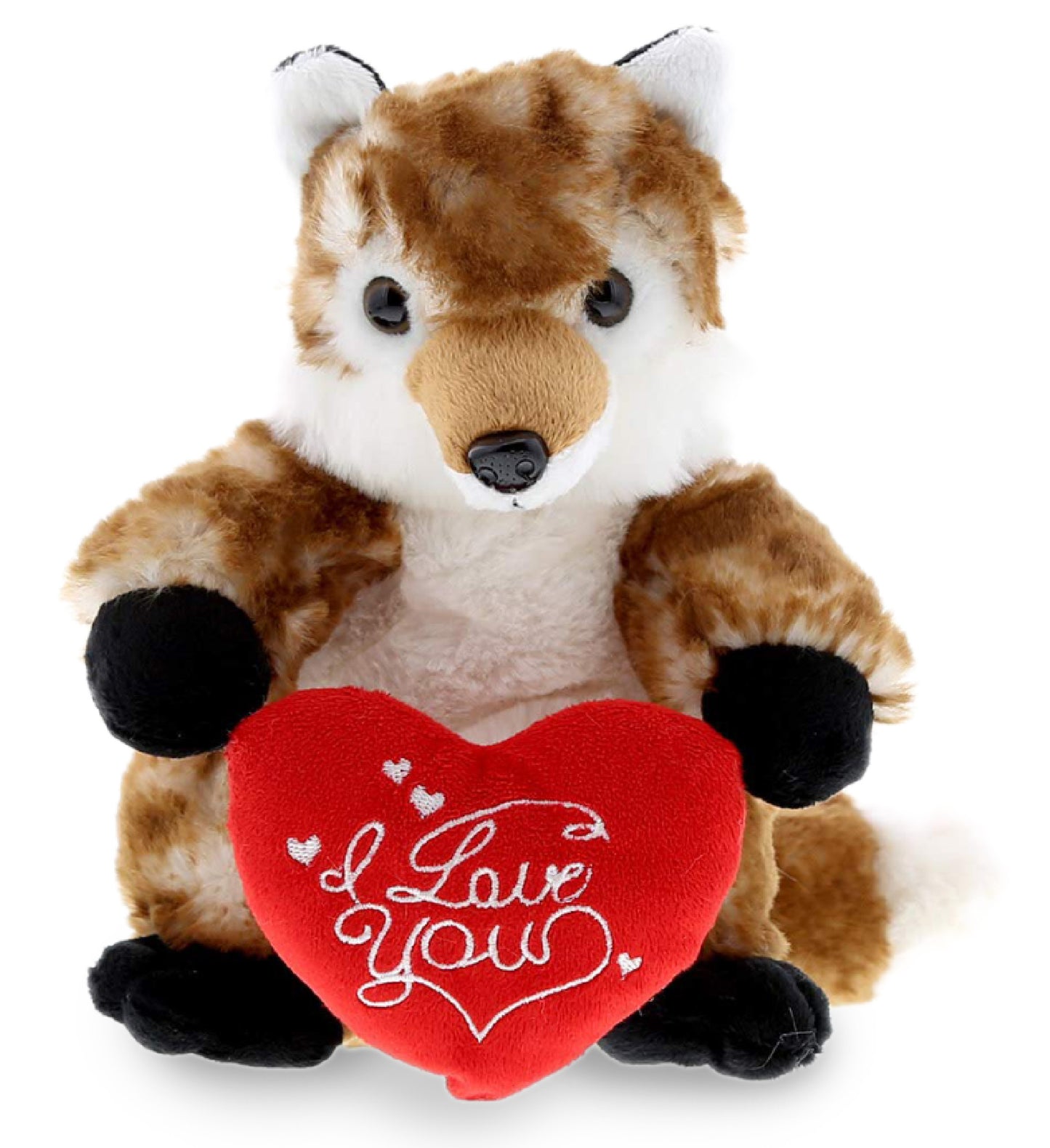 PLUSH I LOVE YOU RED HEART - SUPER SOFT PLUSH - FOX