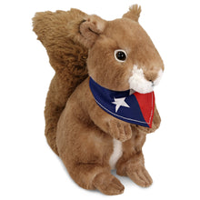 SUPER SOFT PLUSH - SQUIRREL WITH TEXAS FLAG BANDANA