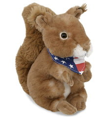 SUPER SOFT PLUSH - SQUIRREL WITH USA FLAG BANDANA