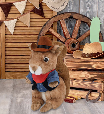 SUPER SOFT PLUSH - SQUIRREL COWBOY DRESS UP