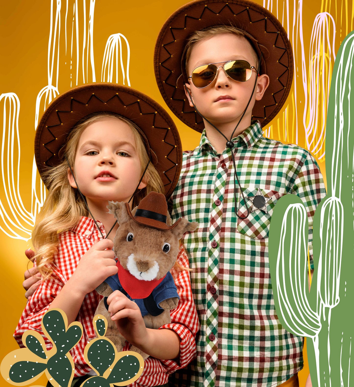 SUPER SOFT PLUSH - SQUIRREL COWBOY DRESS UP