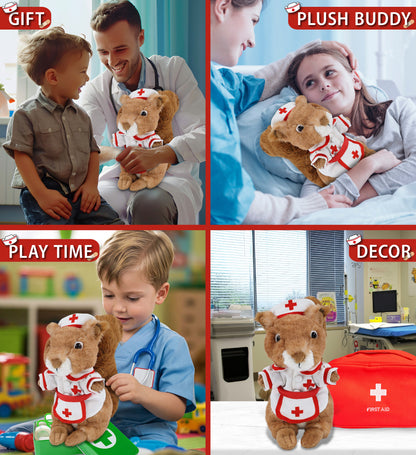 SUPER SOFT PLUSH - SQUIRREL NURSE DRESS UP