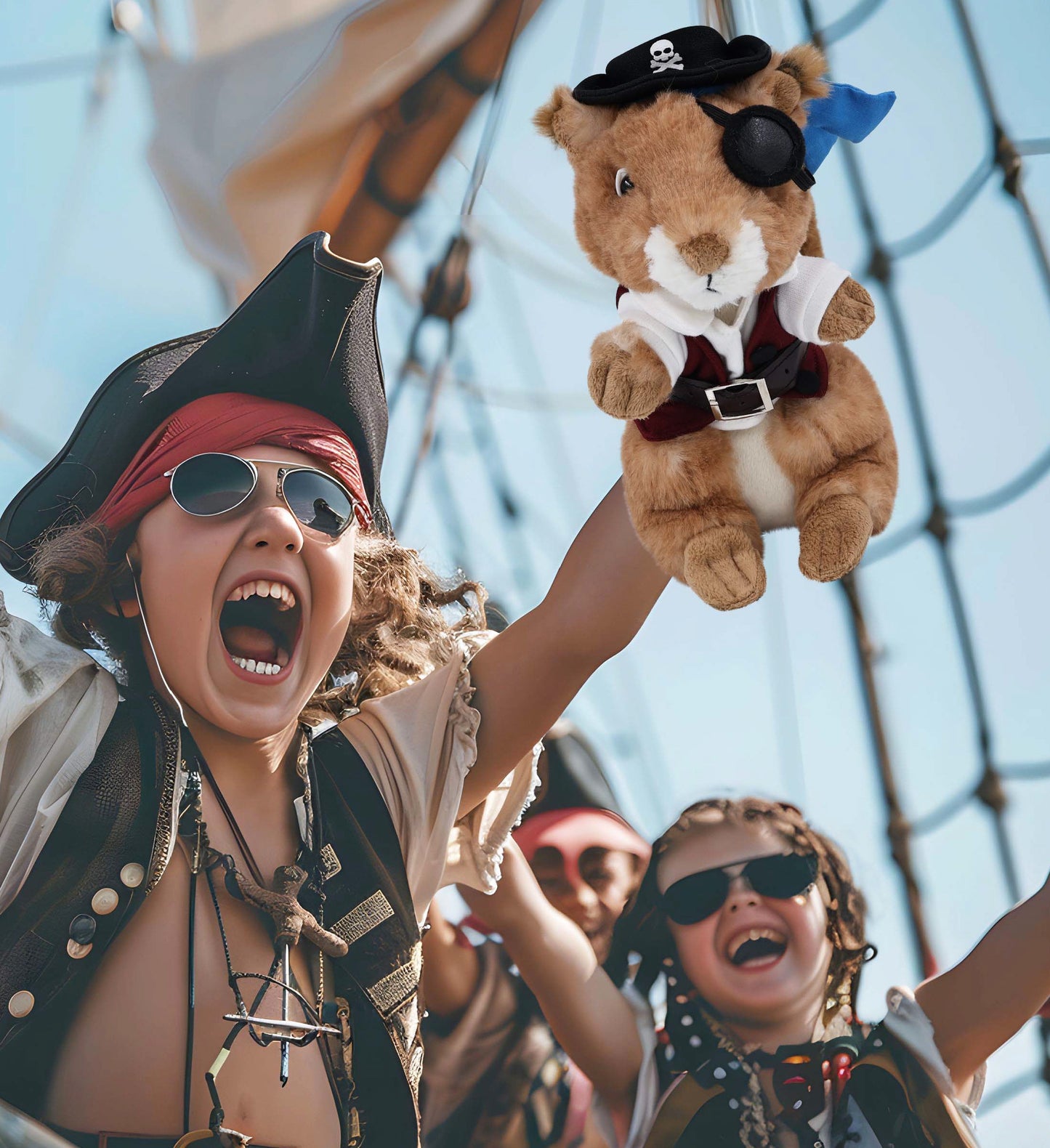 SUPER SOFT PLUSH - SQUIRREL WITH PIRATE DRESS UP