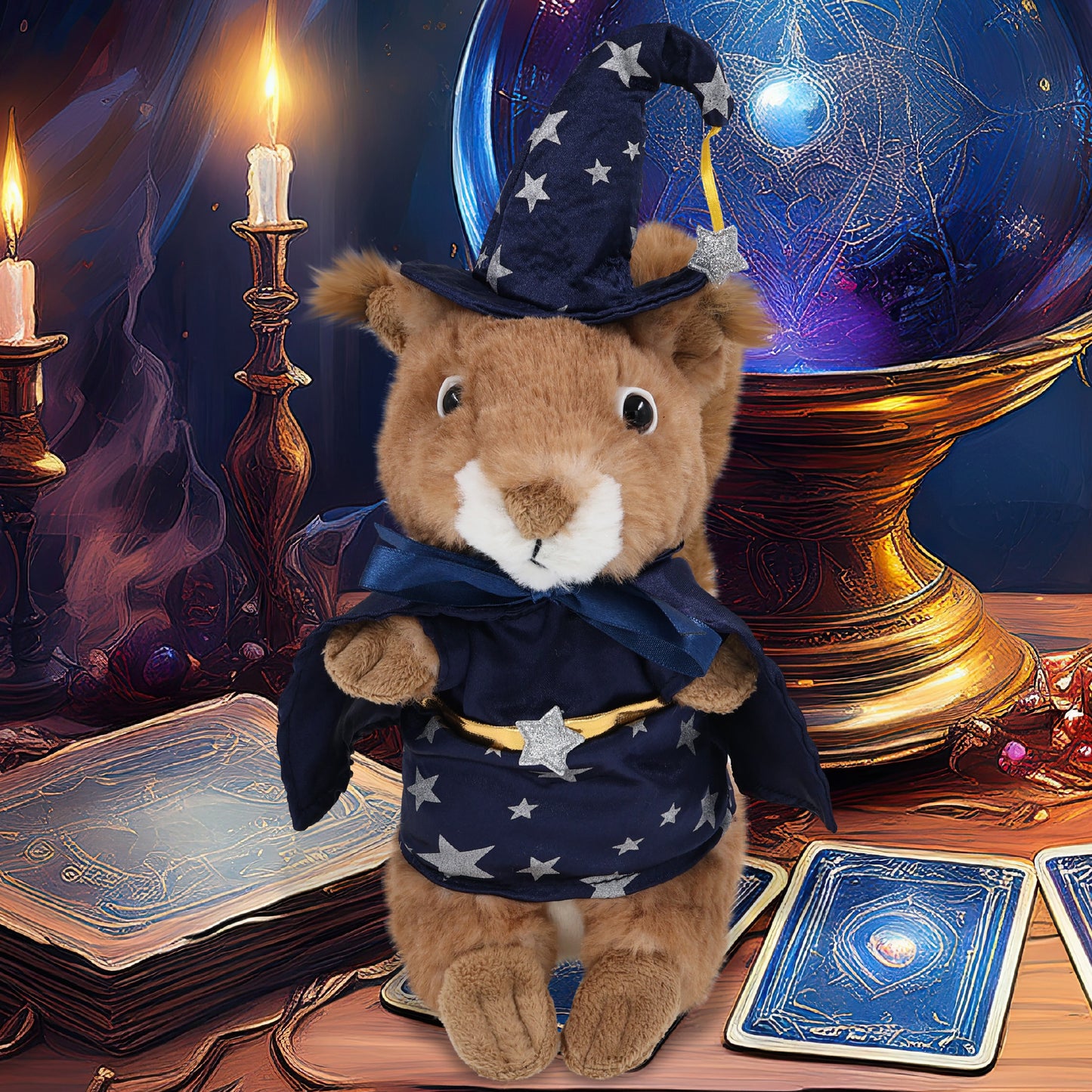 SUPER SOFT PLUSH - SQUIRREL WITH WIZARD DRESS UP