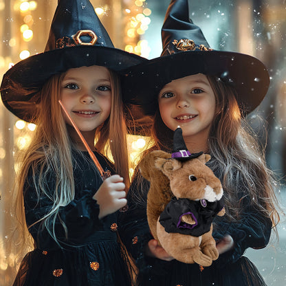 SUPER SOFT PLUSH - SQUIRREL WITH WITCH DRESS UP