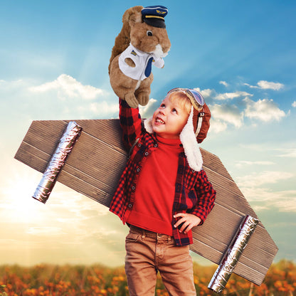 SUPER SOFT PLUSH - SQUIRREL WITH PILOT DRESS UP