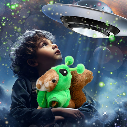 SUPER SOFT PLUSH - SQUIRREL WITH ALIEN SWEATER
