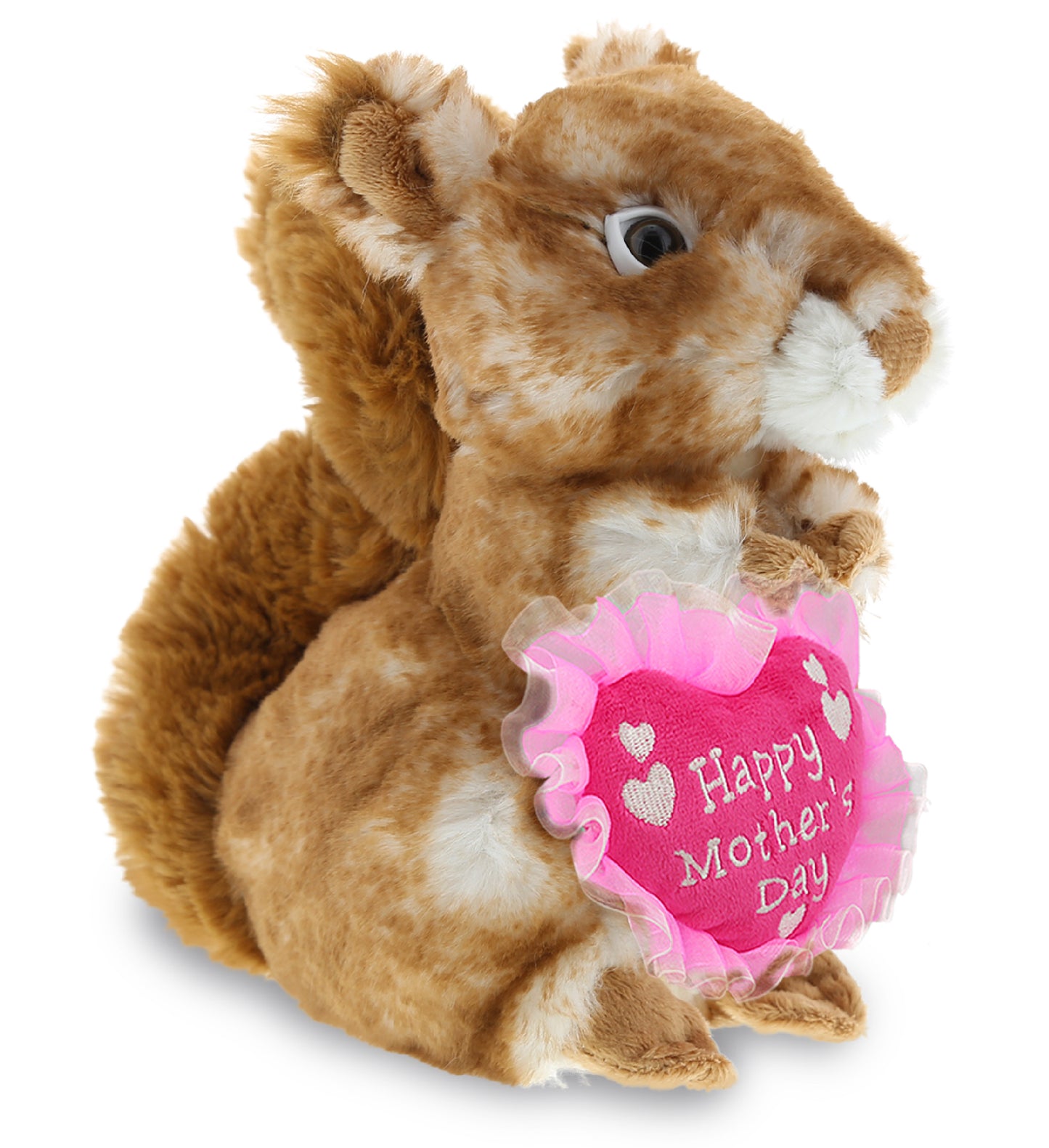 PLUSH MOTHERS DAY HEART - SUPER SOFT PLUSH - SQUIRREL