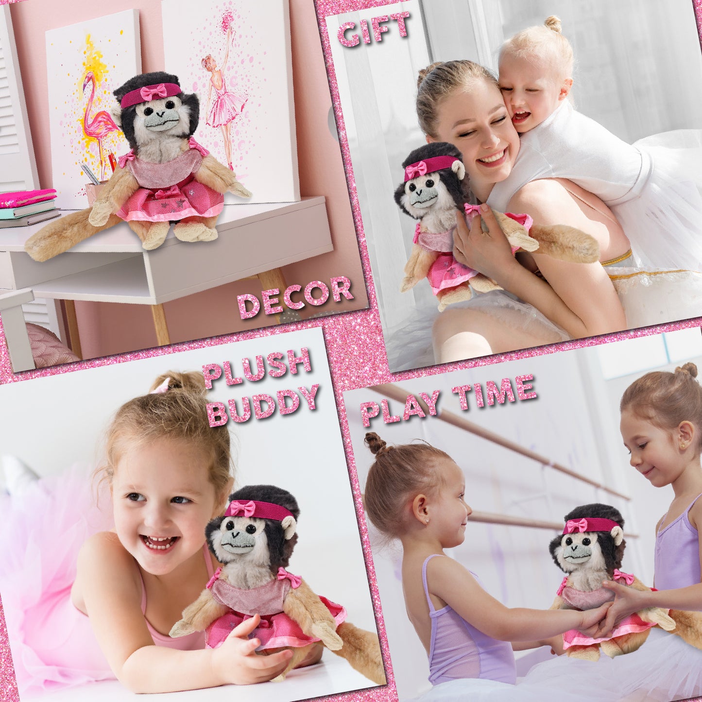 SUPER SOFT PLUSH - SQUIRREL MONKEY BALLERINA