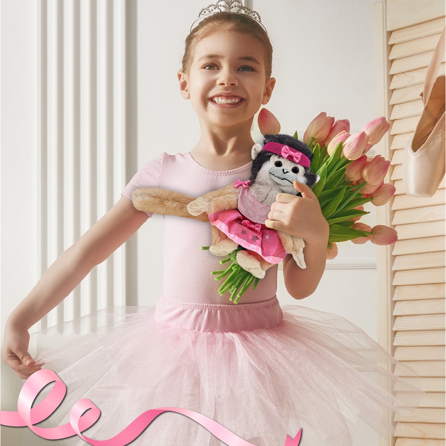 SUPER SOFT PLUSH - SQUIRREL MONKEY BALLERINA