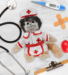 SUPER SOFT PLUSH - SQUIRREL MONKEY With NURSE Dress-Up