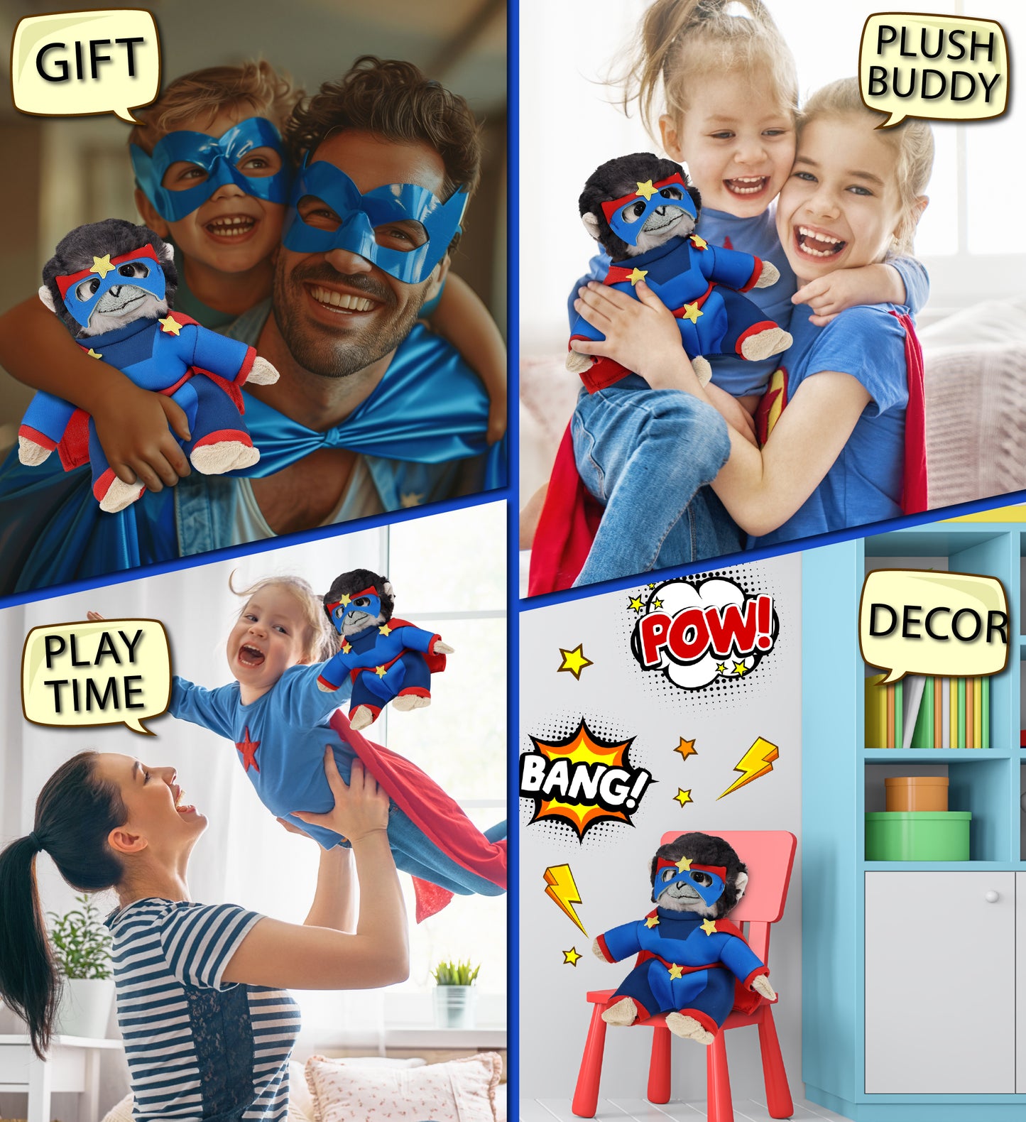 SUPER SOFT PLUSH - SQUIRREL MONKEY SUPER HERO