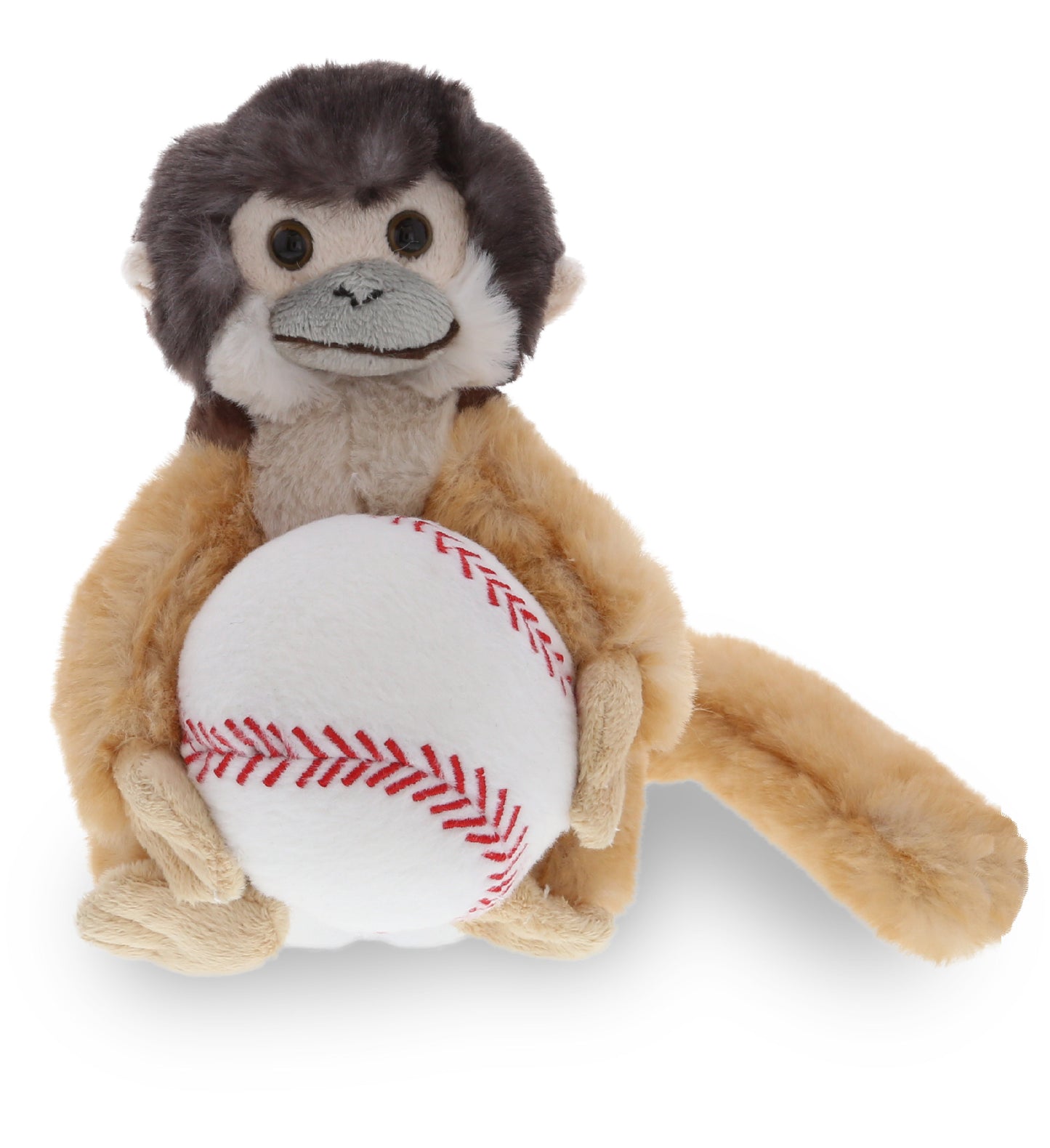 PLUSH BASEBALL - SUPER SOFT PLUSH - SQUIRREL MONKEY