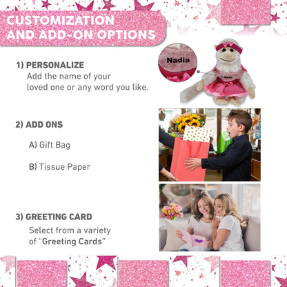 SUPER SOFT PLUSH - WHITE SQUIRREL MONKEY BALLERINA