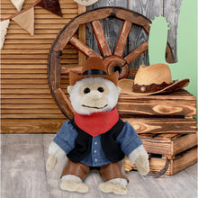 SUPER SOFT PLUSH - WHITE SQUIRREL MONKEY COWBOY DRESS UP