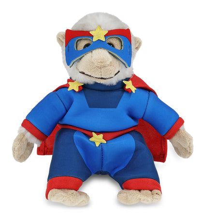SUPER SOFT PLUSH - WHITE SQUIRREL MONKEY SUPER HERO