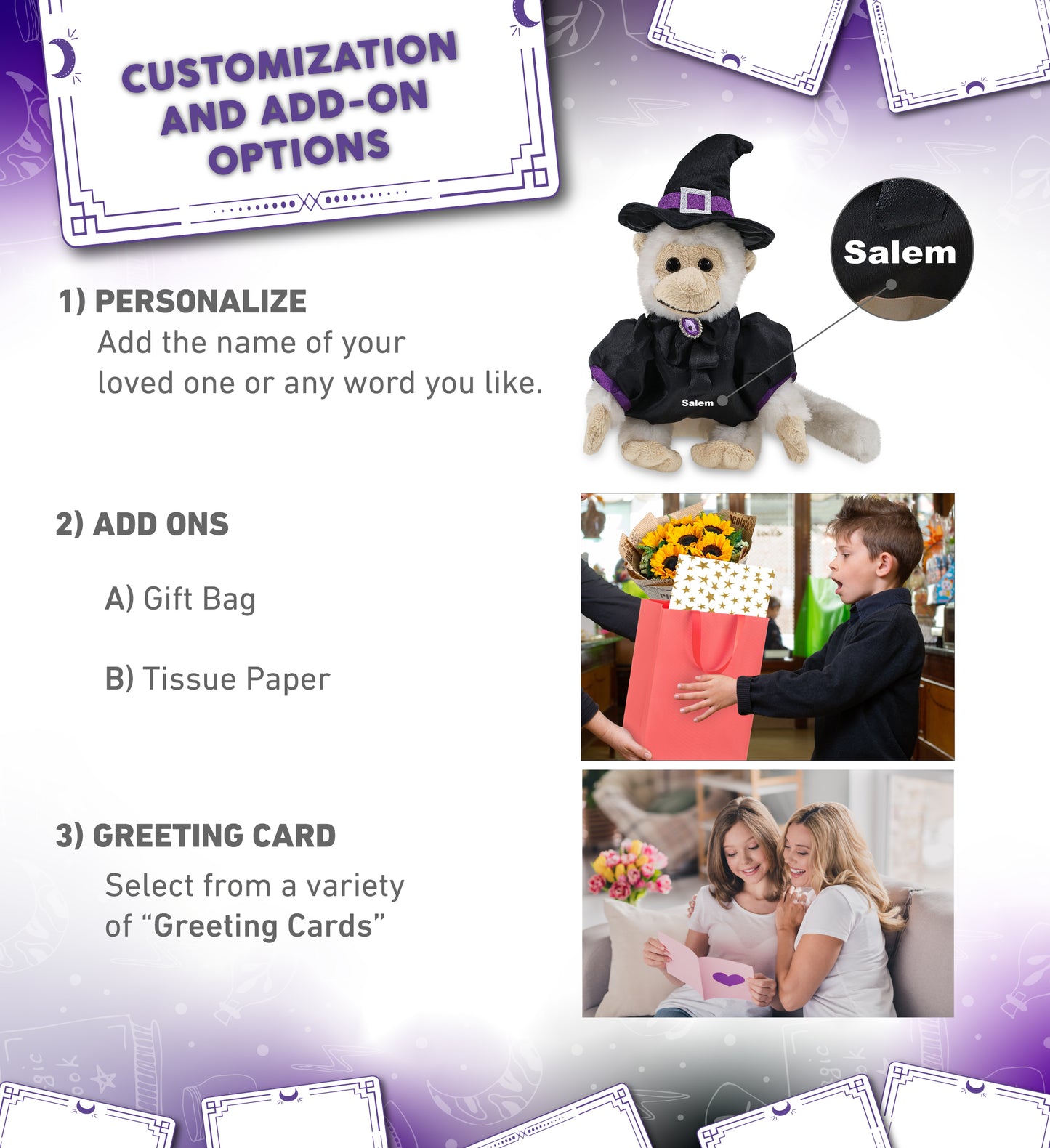 SUPER SOFT PLUSH - WHITE SQUIRREL MONKEY WITCH