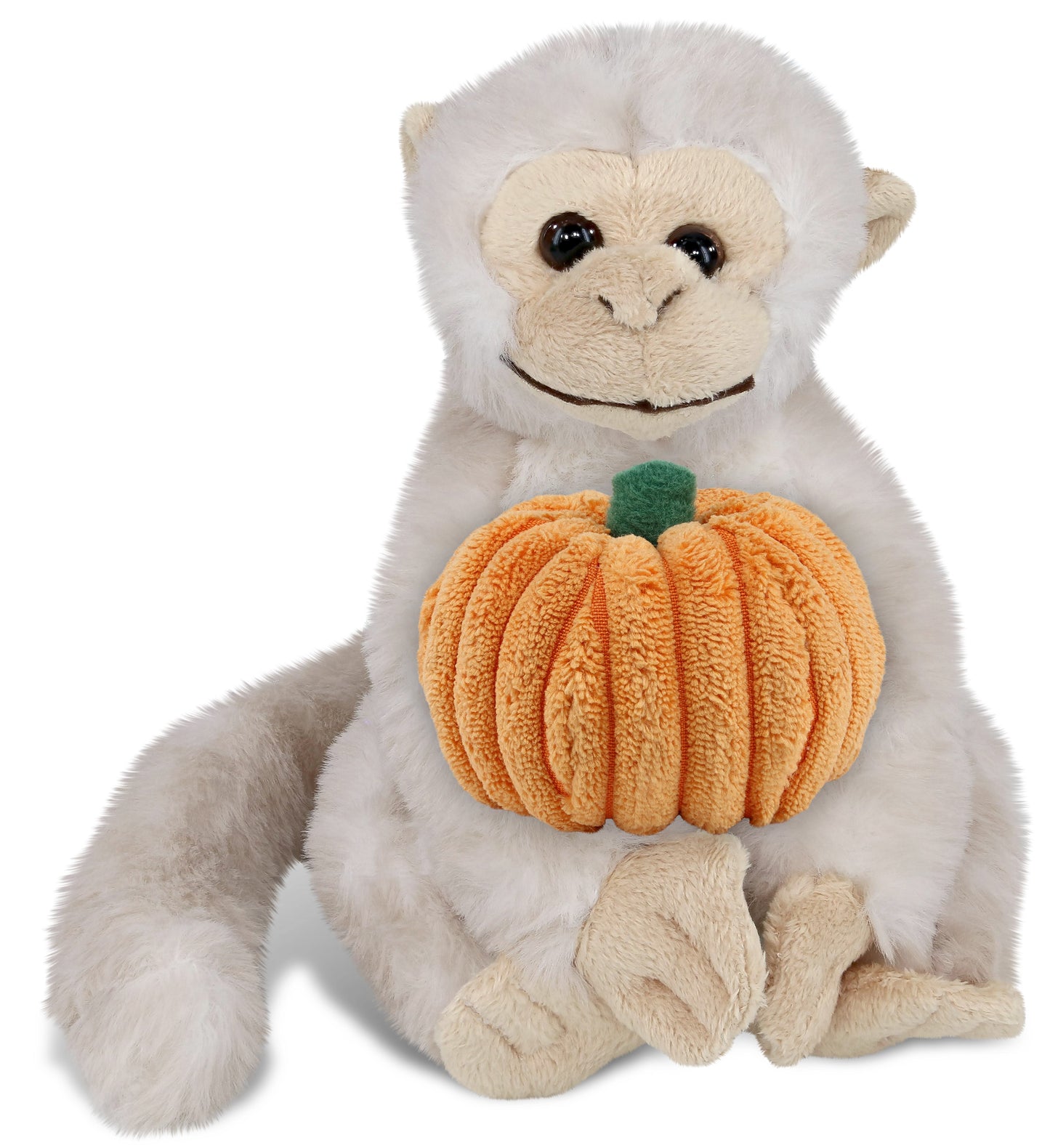PLUSH PUMPKIN - SUPER SOFT PLUSH - WHITE SQUIRREL MONKEY