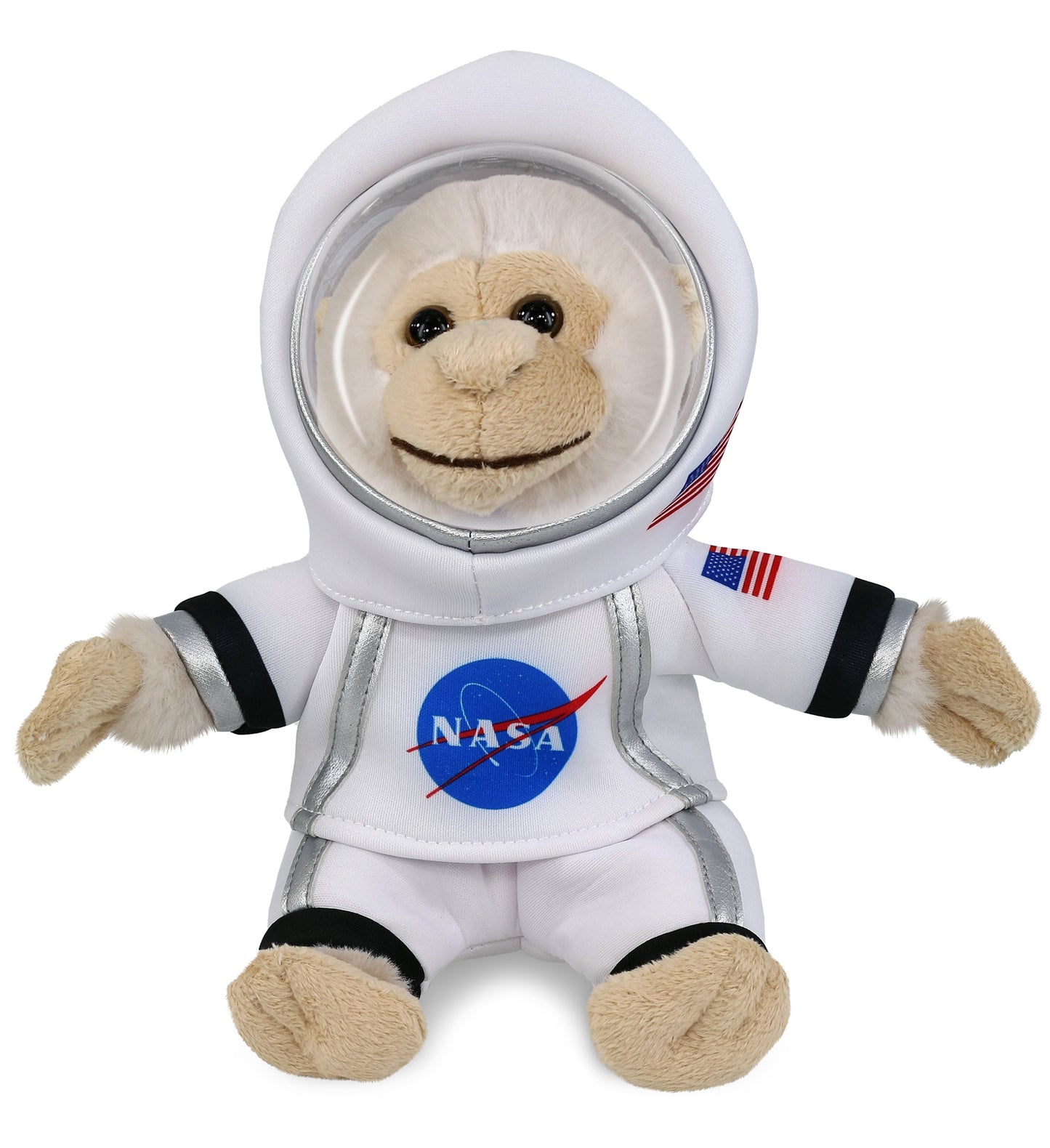 PLUSH ASTRONAUT - SUPER SOFT PLUSH - WHITE SQUIRREL MONKEY