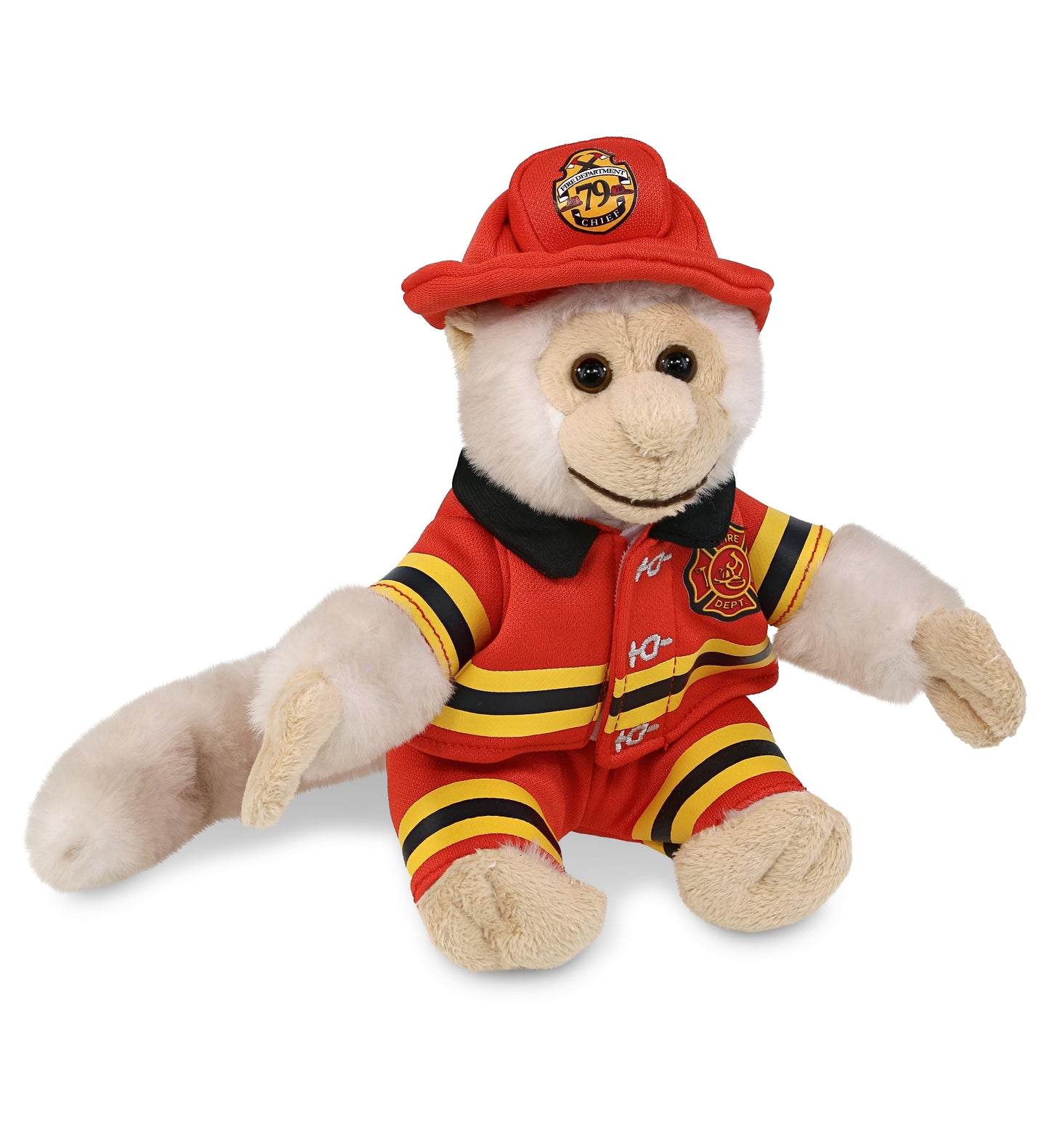 PLUSH FIREMAN - SUPER SOFT PLUSH - WHITE SQUIRREL MONKEY