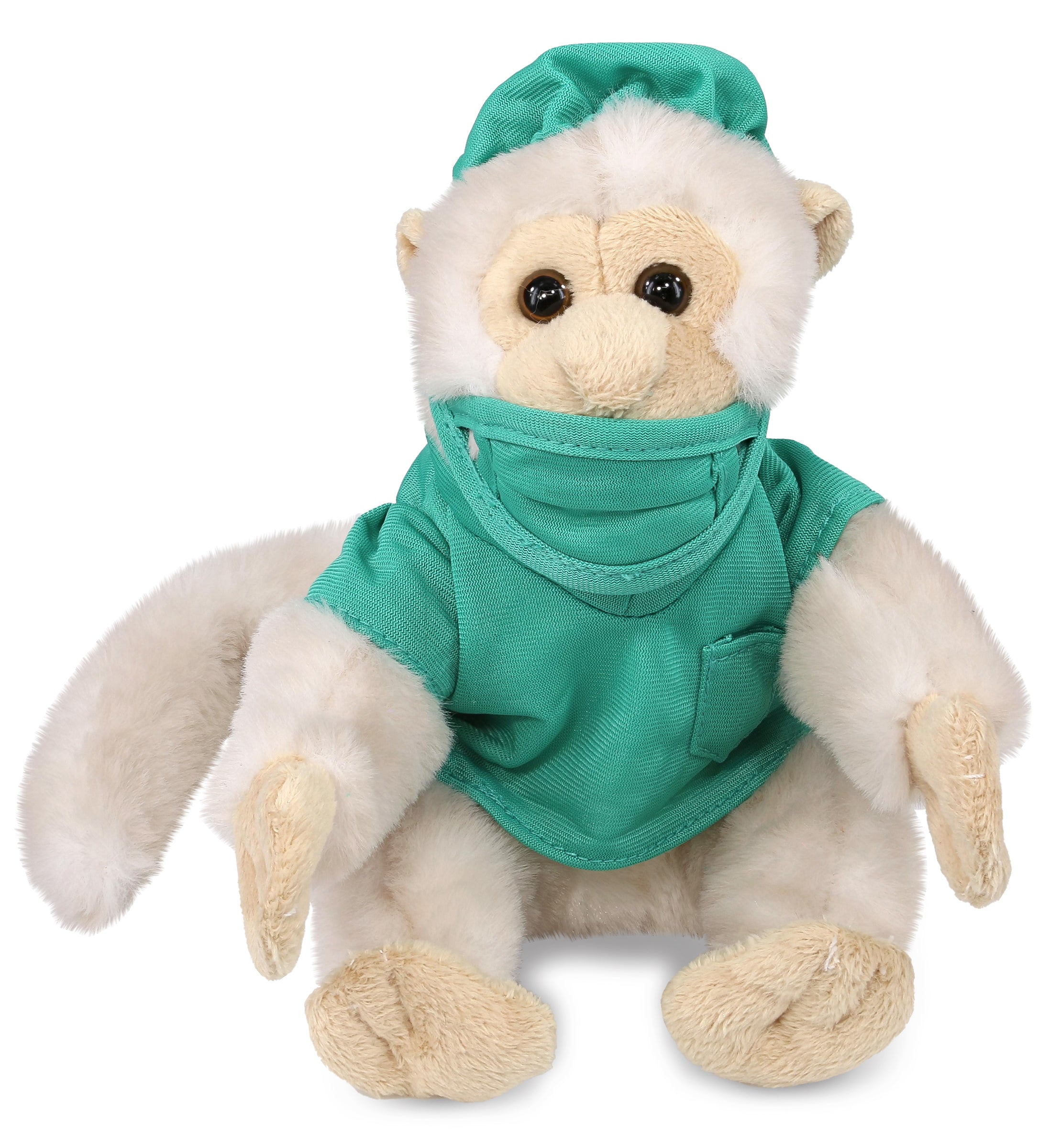 PLUSH DOCTOR - SUPER SOFT PLUSH - WHITE SQUIRREL MONKEY