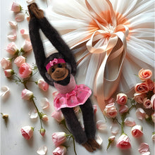 SUPER SOFT PLUSH - LONG ARM HANGING BLACK CAPUCHIN MONKEY BALLERINA
