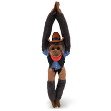 SUPER SOFT PLUSH - LONG ARM HANGING BLACK CAPUCHIN MONKEY COWBOY DRESS UP