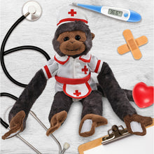 SUPER SOFT PLUSH - LONG ARM HANGING BLACK CAPUCHIN MONKEY With NURSE Dress-Up