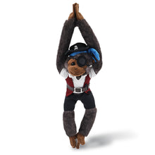 SUPER SOFT PLUSH - LONG ARM HANGING BLACK CAPUCHIN MONKEY PIRATE DRESS UP