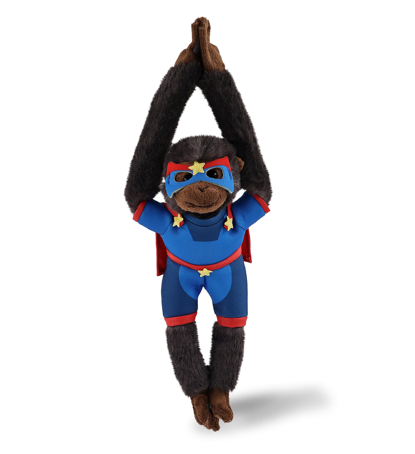 SUPER SOFT PLUSH - LONG ARM HANGING BLACK CAPUCHIN MONKEY SUPER HERO