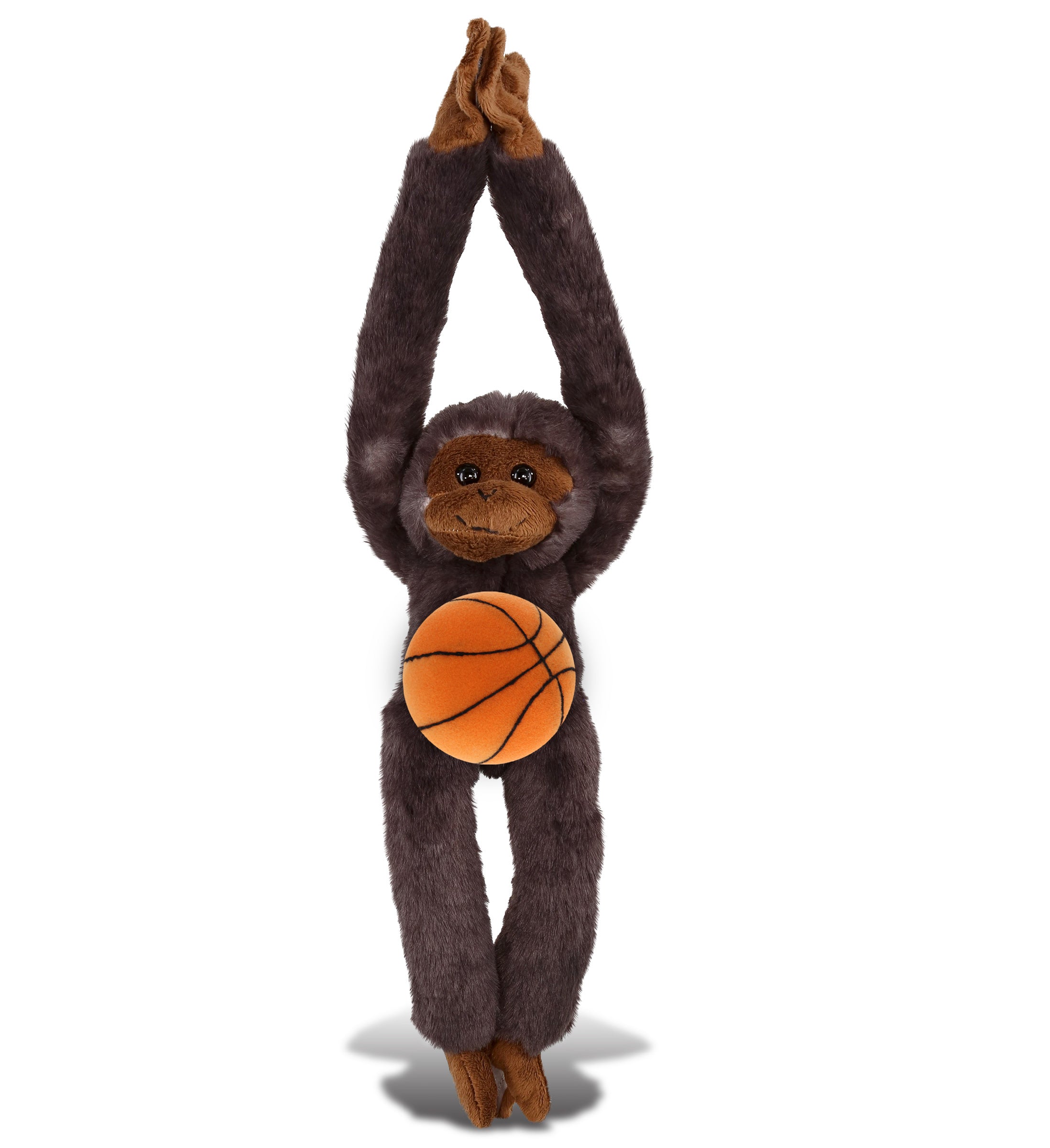 PLUSH BASKETBALL - SUPER SOFT PLUSH - LONG ARM HANGING BLACK CAPUCHIN MONKEY