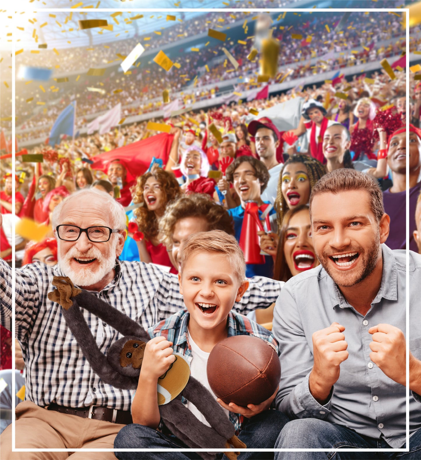 SUPER SOFT PLUSH - LONG ARM HANGING BLACK CAPUCHIN MONKEY WITH FOOTBALL PLUSH