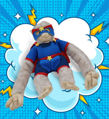 SUPER SOFT PLUSH - LONG ARM HANGING WHITE SQUIRREL MONKEY SUPER HERO