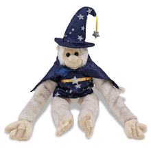 SUPER SOFT PLUSH - LONG ARM HANGING WHITE SQUIRREL MONKEY WITH WIZARD DRESS UP