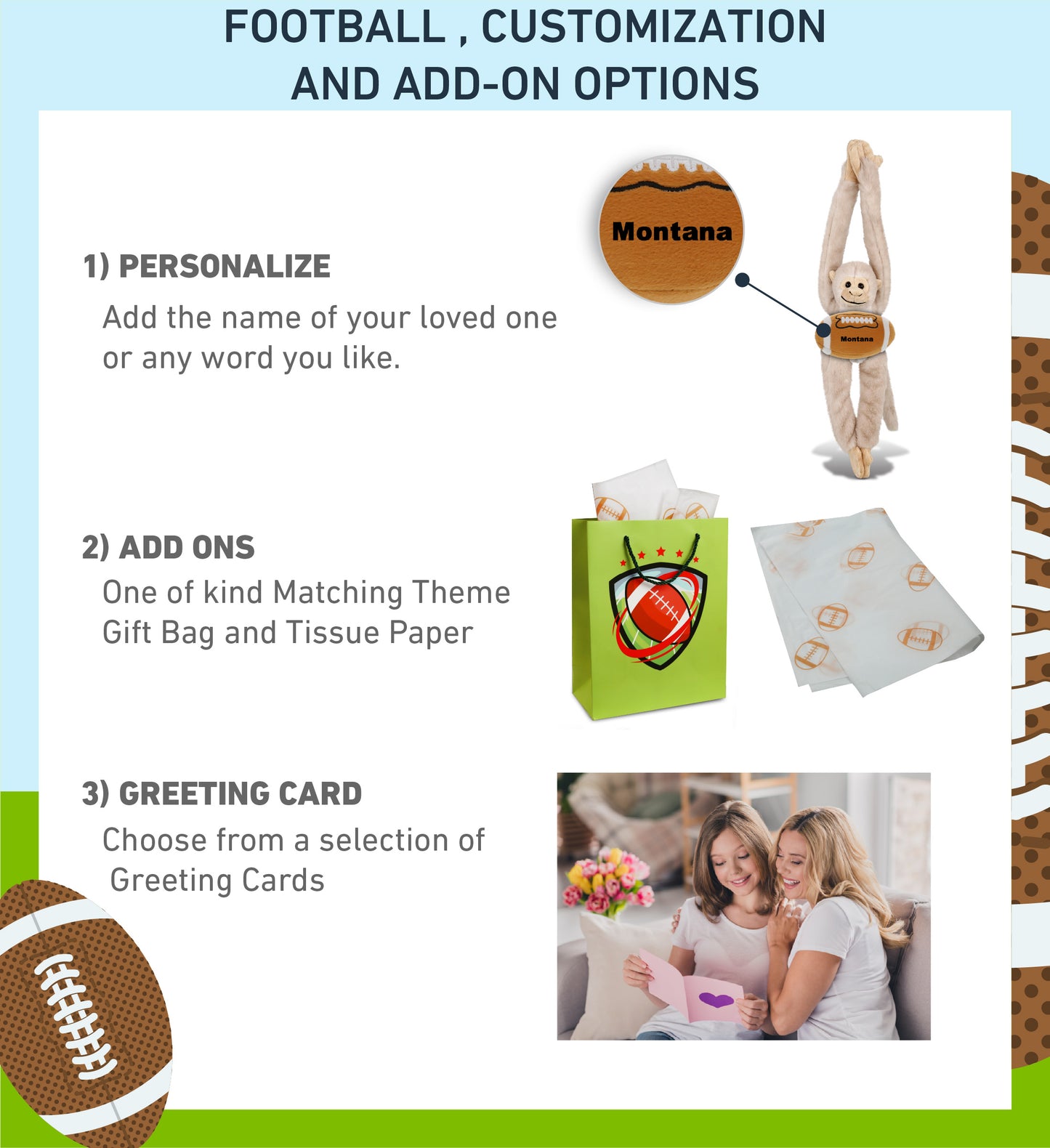 SUPER SOFT PLUSH - LONG ARM HANGING WHITE SQUIRREL MONKEY WITH FOOTBALL PLUSH