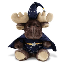 SUPER SOFT PLUSH - BROWNISH SITTING MOOSE WIZARD