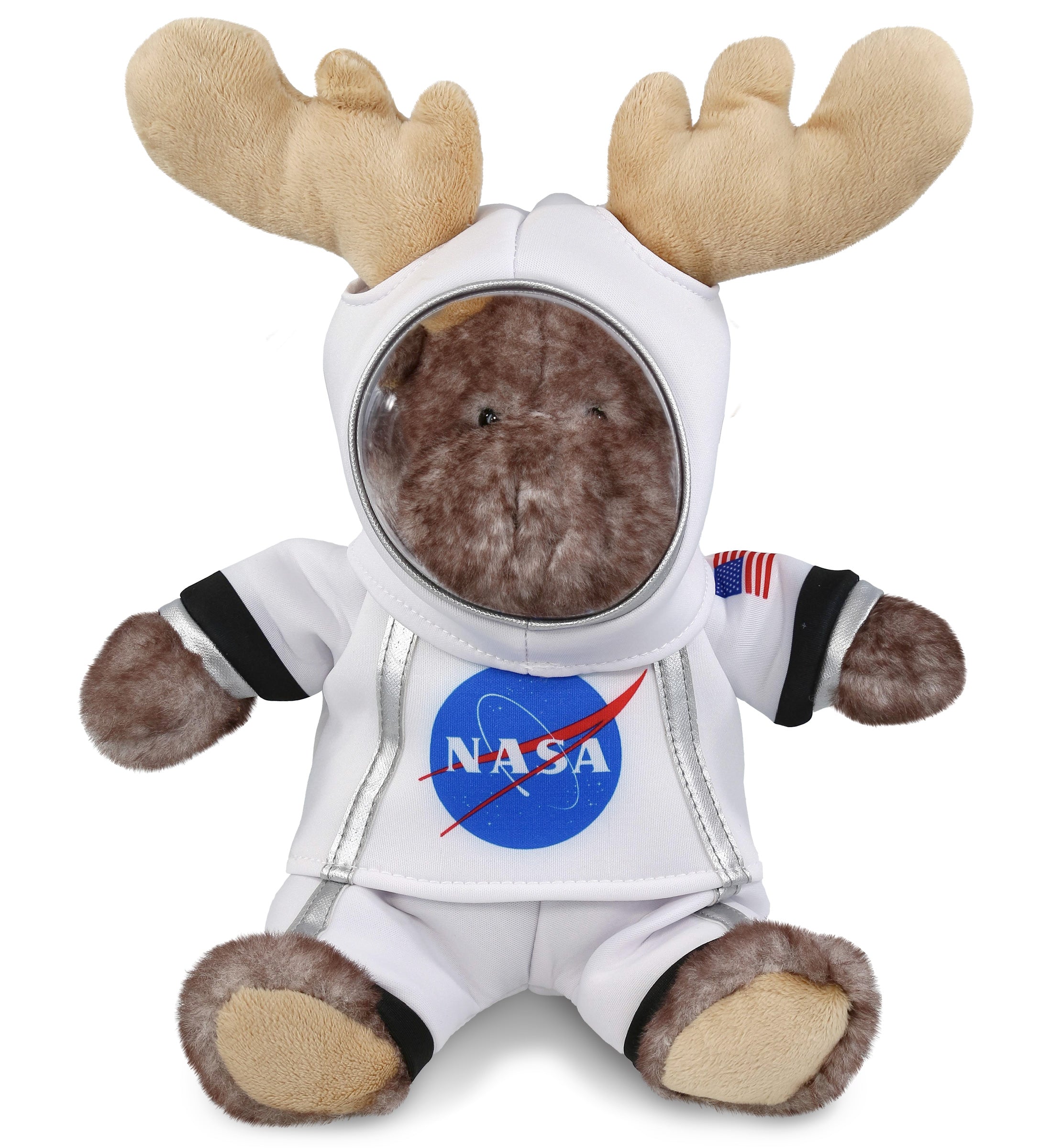 PLUSH ASTRONAUT - SUPER SOFT PLUSH - BROWNISH SITTING MOOSE