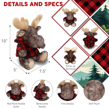 SUPER SOFT PLUSH - BROWNISH SITTING MOOSE