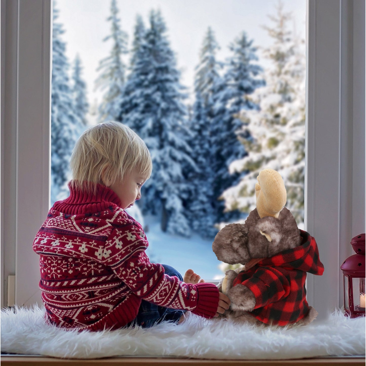 SUPER SOFT PLUSH - BROWNISH SITTING MOOSE