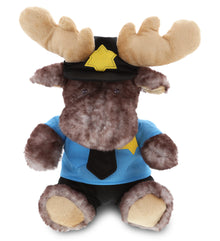 PLUSH POLICE - SUPER SOFT PLUSH - BROWNISH SITTING MOOSE